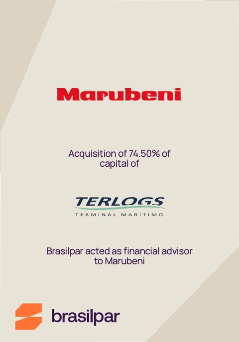 Marubeni — acquisition de 74,5 % du capital de Terlogs