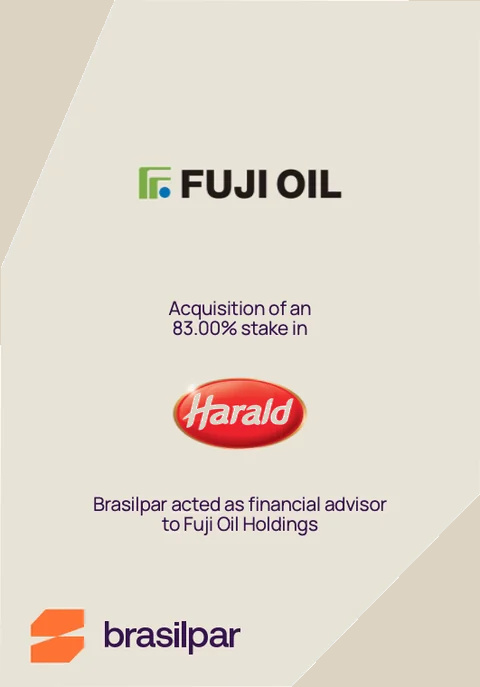 Fuji Oil Holdings — acquisition de 83 % de Harald